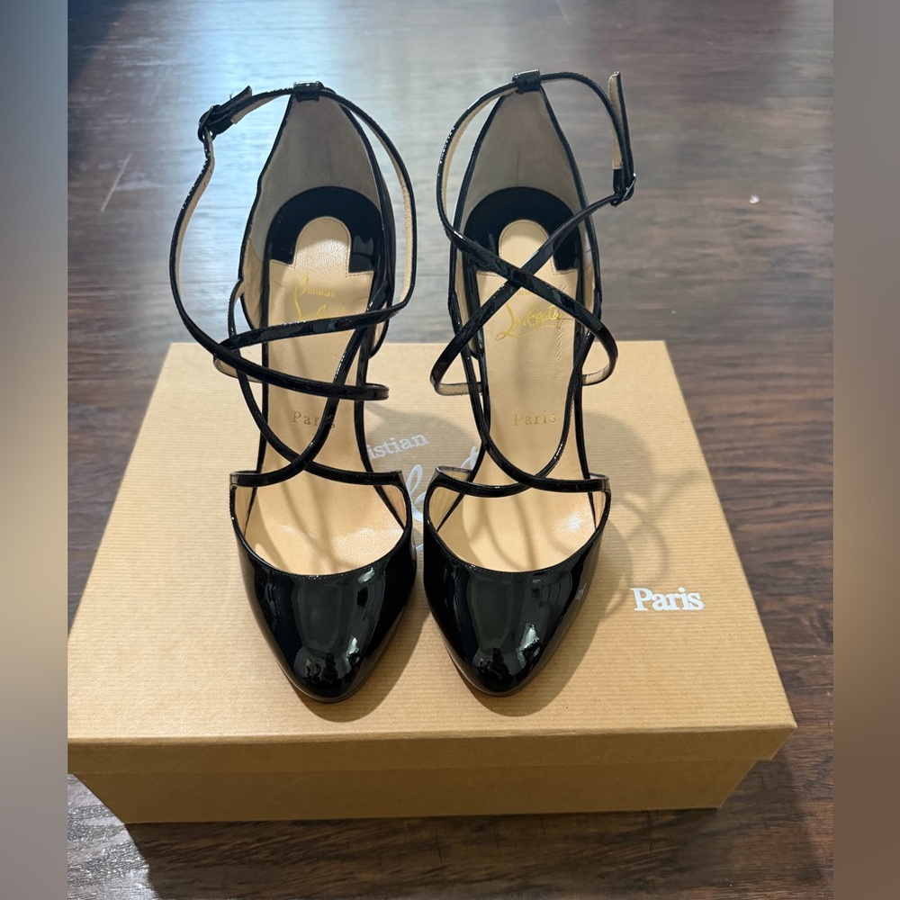 Christian Louboutin Elegant Black Strappy Heels